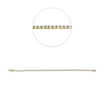 Armband 4er-Krappe Gelbgold 18kt 1,01 Diamantschmuck mit 96 Diamanten - 5F123
