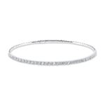 Armreif Weißgold 18kt 0,87 Diamantschmuck mit 101 Diamanten - 6A973