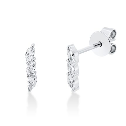 Ohrstecker Weißgold 18kt 0,15 Diamantschmuck mit 6 Diamanten - 2M108
