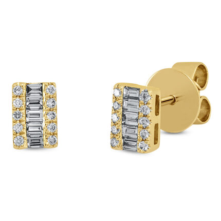 Ohrstecker Gelbgold 18kt 0,22 Diamantschmuck mit 30 Diamanten - 2P979