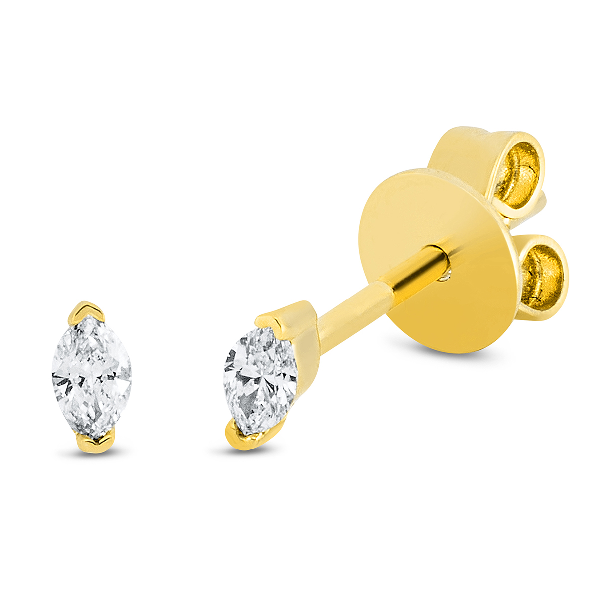2R153G Ohrstecker 2er-Krappe Gelbgold 18kt 0,08 Diamantschmuck mit 2 Diamanten - 2R153 – Bild 1