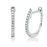 Creolen Weißgold 18kt 0,08 Diamantschmuck mit 24 Diamanten - 2T159