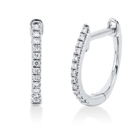 Creolen Weißgold 18kt 0,08 Diamantschmuck mit 24 Diamanten - 2T159