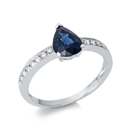 Farbstein Weißgold 18kt 0,21 Diamantringe Farbstein 1,5 ct - 1BZ96