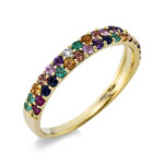 Farbstein Gelbgold 18kt 0,04 Diamantringe Farbstein 0,55 ct - 1CP63