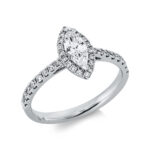 Solitaeire Weißgold 18kt 0,75 Diamantringe mit 35 Diamanten - 1CY70