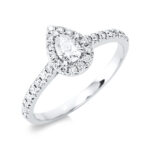 Solitaeire 3er-Krappe Weißgold 18kt 0,58 Diamantringe mit 31 Diamanten - 1DA71