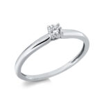 Solitaeire Weißgold 18kt 0,15 Diamantringe mit 1 Diamanten - 1DB21