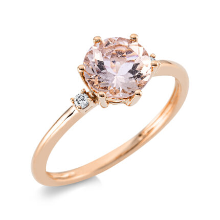 Farbstein 6er-Krappe Rosegold 18kt 0,04 Diamantringe Farbstein 1 ct - 1DB84