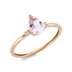 Farbstein 3er-Krappe Rosegold 18kt 0,02 Diamantringe Farbstein 0,58 ct - 1DB86