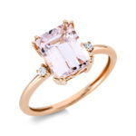 Farbstein Rosegold 18kt 0,04 Diamantringe Farbstein 2,1 ct - 1DB90