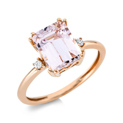 Farbstein Rosegold 18kt 0,04 Diamantringe Farbstein 2,1 ct - 1DB90