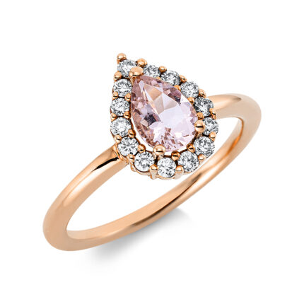 Farbstein 3er-Krappe Rosegold 18kt 0,25 Diamantringe Farbstein 0,58 ct - 1DC03