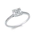 Baguette Weißgold 18kt 0,34 Diamantringe mit 32 Diamanten - 1DC45