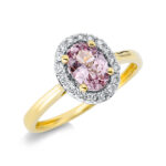 Farbstein Gelbgold 18kt 0,20 Diamantringe Farbstein 1,04 ct - 1DD26