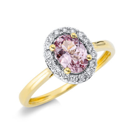 Farbstein Gelbgold 18kt 0,20 Diamantringe Farbstein 1,04 ct - 1DD26