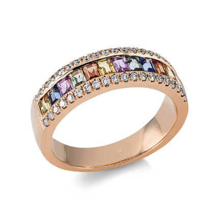 Farbstein Rosegold 18kt 0,25 Diamantringe Farbstein 1,41 ct - 1DH79