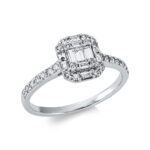 Baguette Weißgold 18kt 0,56 Diamantringe mit 37 Diamanten - 1DH87
