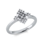 Baguette Weißgold 18kt 0,40 Diamantringe mit 21 Diamanten - 1DH90