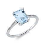 Farbstein Weißgold 18kt 0,08 Diamantringe Farbstein 2,27 ct - 1DI65