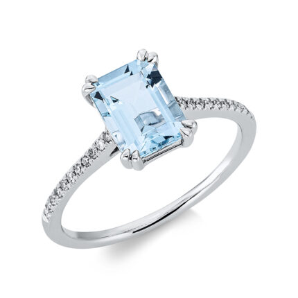 Farbstein Weißgold 18kt 0,08 Diamantringe Farbstein 2,27 ct - 1DI65