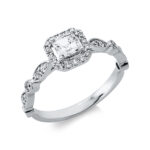 Solitaeire Weißgold 18kt 0,69 Diamantringe mit 29 Diamanten - 1DK38