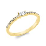 Solitaeire Gelbgold 18kt 0,21 Diamantringe mit 19 Diamanten - 1DL44