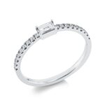 Baguette Weißgold 18kt 0,27 Diamantringe mit 19 Diamanten - 1DL45