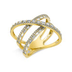 Baguette Gelbgold 18kt 0,76 Diamantringe mit 137 Diamanten - 1DL75