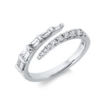 Baguette Weißgold 18kt 0,51 Diamantringe mit 18 Diamanten - 1DN51
