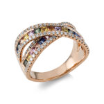 Farbstein Rosegold 18kt 0,55 Diamantringe Farbstein 1,78 ct - 1DU41