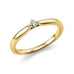 Solitaeire 4er-Krappe Gelbgold 18kt 0,05 Diamantringe mit 1 Diamanten - 1E231
