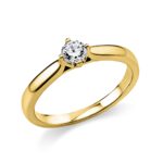 Solitaeire 4er-Krappe Gelbgold 18kt 0,25 Diamantringe mit 1 Diamanten - 1E236