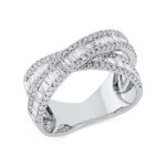 Baguette Weißgold 18kt 1,29 Diamantringe mit 166 Diamanten - 1EF01