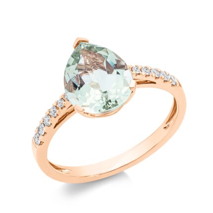 Farbstein Rosegold 18kt 0,14 Diamantringe Farbstein 2,3 ct - 1EH38