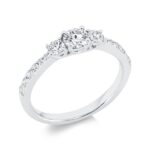 Solitaeire 4er-Krappe Platin 95kt 0,86 Diamantringe mit 20 Diamanten - 1EL94