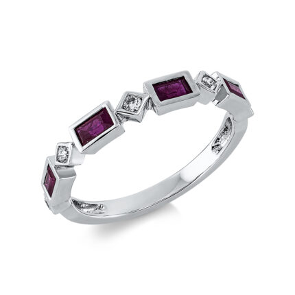 Farbstein Weißgold 18kt 0,10 Diamantringe Farbstein 0,68 ct - 1EM93