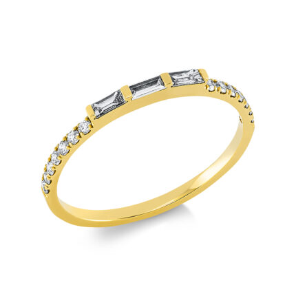 Baguette Gelbgold 18kt 0,22 Diamantringe mit 17 Diamanten - 1EN49
