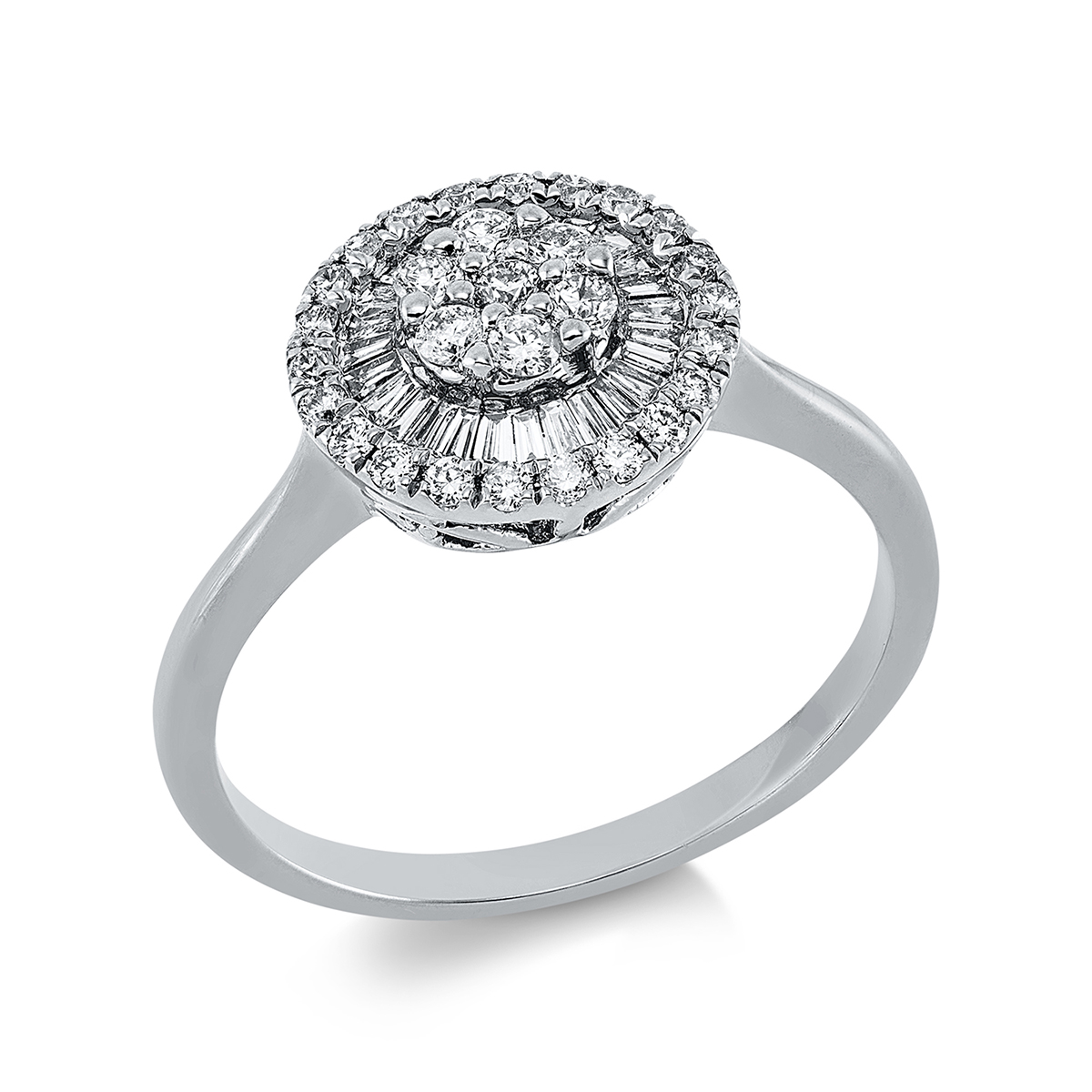 1EO02W Baguette Weißgold 18kt 0,46 Diamantringe mit 55 Diamanten - 1EO02 – Bild 1