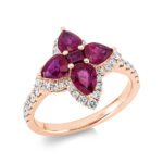 Farbstein Rosegold 18kt 0,43 Diamantringe Farbstein 1,32 ct - 1ET33