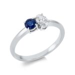 Farbstein Weißgold 18kt 0,32 Diamantringe Farbstein 0,29 ct - 1EZ05