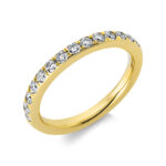 Memoire Gelbgold 18kt 0,50 Diamantringe mit 14 Diamanten - 1F085