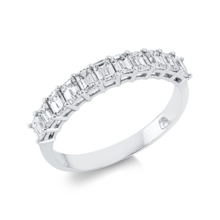 Baguette Weißgold 18kt 1,03 Diamantringe mit 11 Diamanten - 1FC69