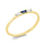 Farbstein Gelbgold 18kt 0,07 Diamantringe Farbstein 0,06 ct - 1FH35