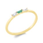 Farbstein Gelbgold 18kt 0,08 Diamantringe Farbstein 0,06 ct - 1FJ74