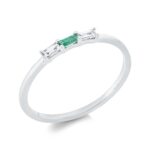 Farbstein Weißgold 18kt 0,08 Diamantringe Farbstein 0,05 ct - 1FJ74