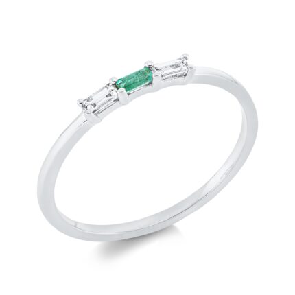 Farbstein Weißgold 18kt 0,08 Diamantringe Farbstein 0,05 ct - 1FJ74