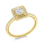 Baguette Gelbgold 18kt 0,58 Diamantringe mit 54 Diamanten - 1FN39