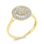 Baguette Gelbgold 18kt 0,62 Diamantringe mit 55 Diamanten - 1FQ24