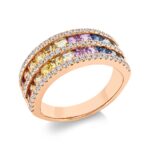 Farbstein Rosegold 18kt 0,41 Diamantringe Farbstein 2,69 ct - 1FQ58